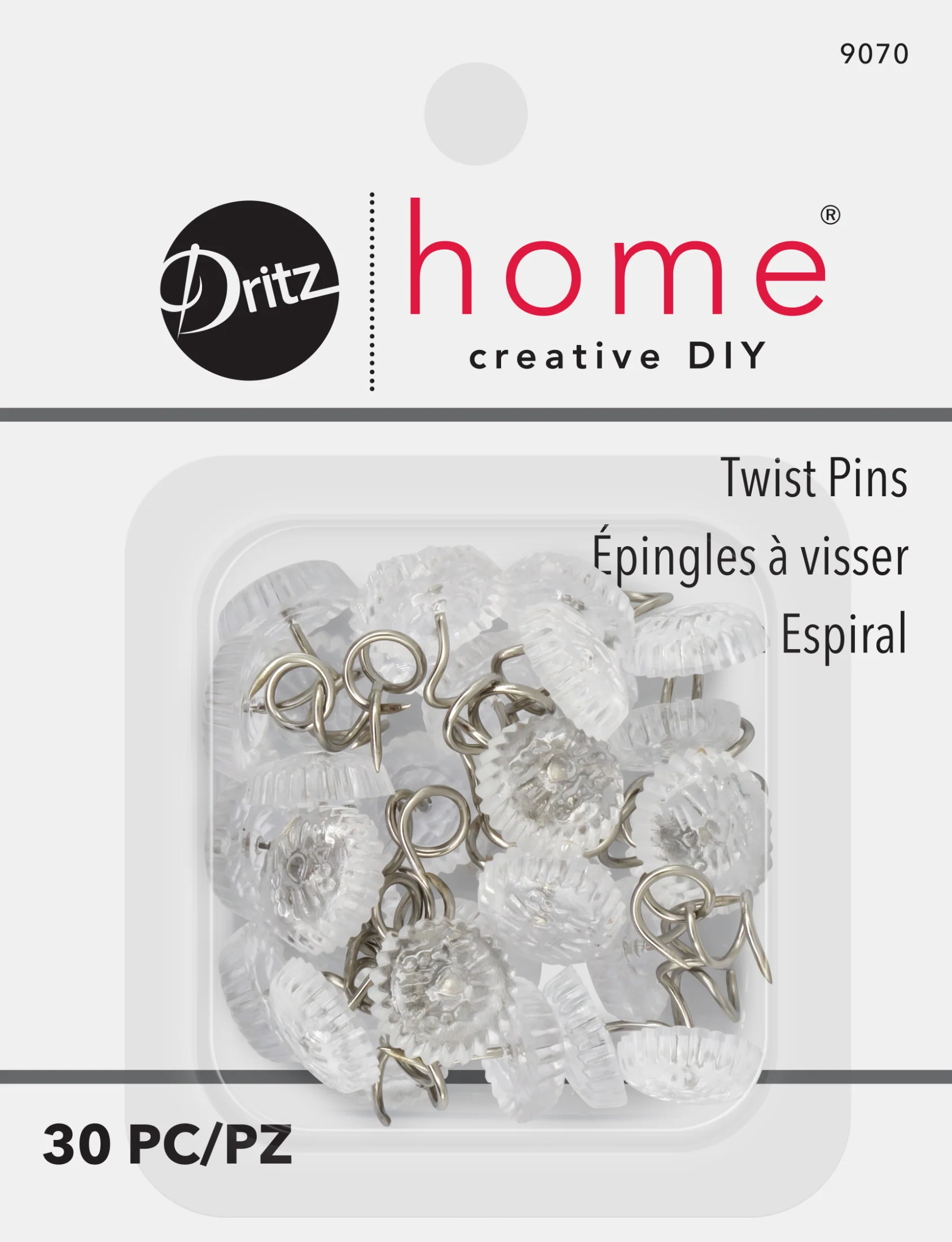 Twist Pins, Clear - Image 2