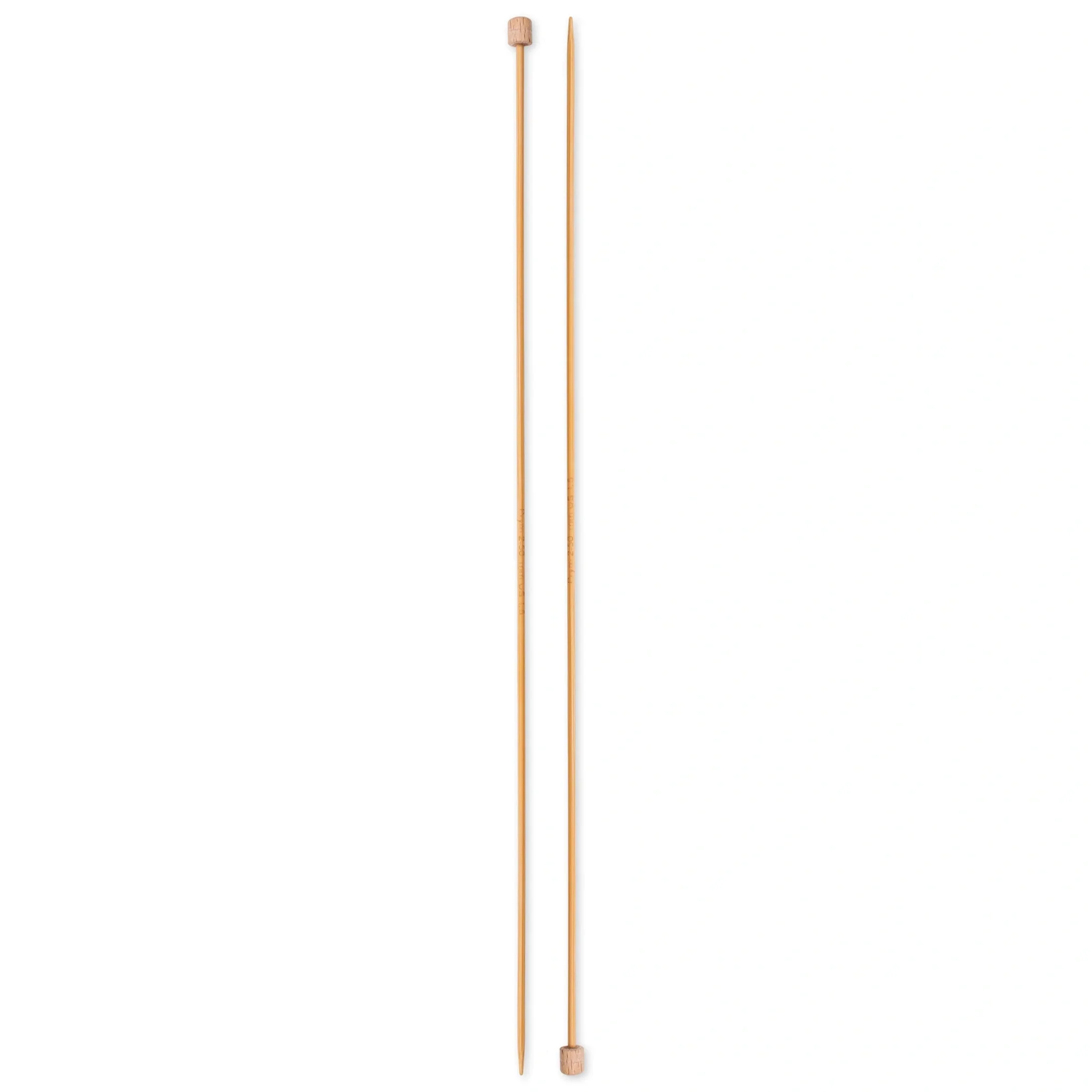 13" Single Point Knitting Needles, Bamboo