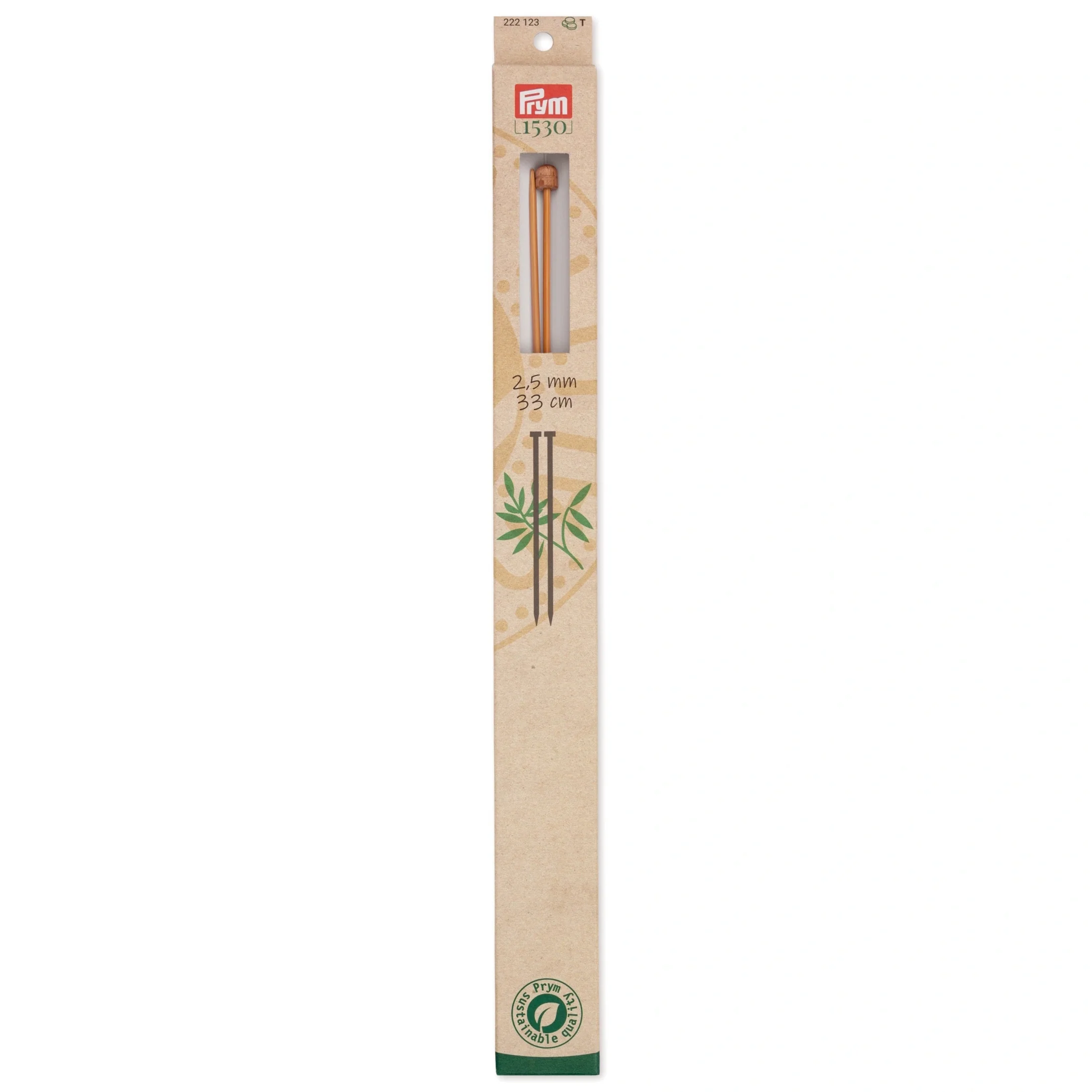 13" Single Point Knitting Needles, Bamboo - Image 2