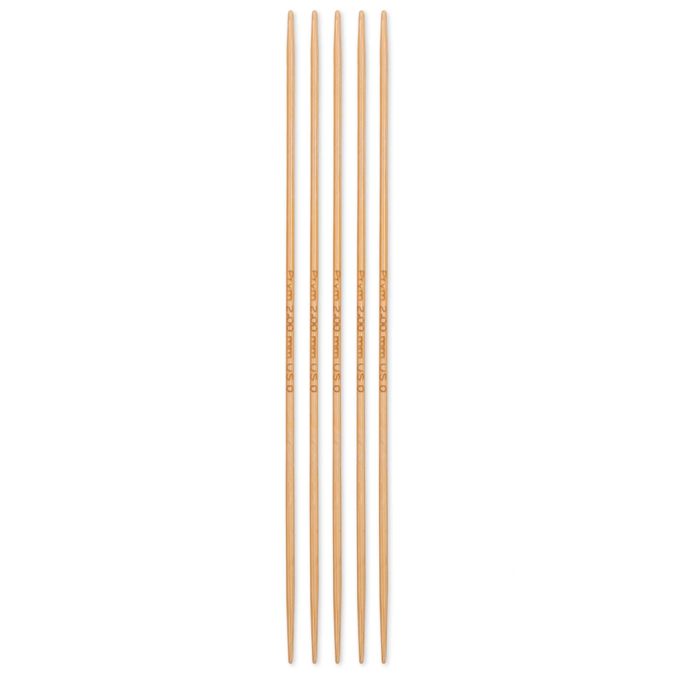 6" Double Point Knitting Needles, Bamboo