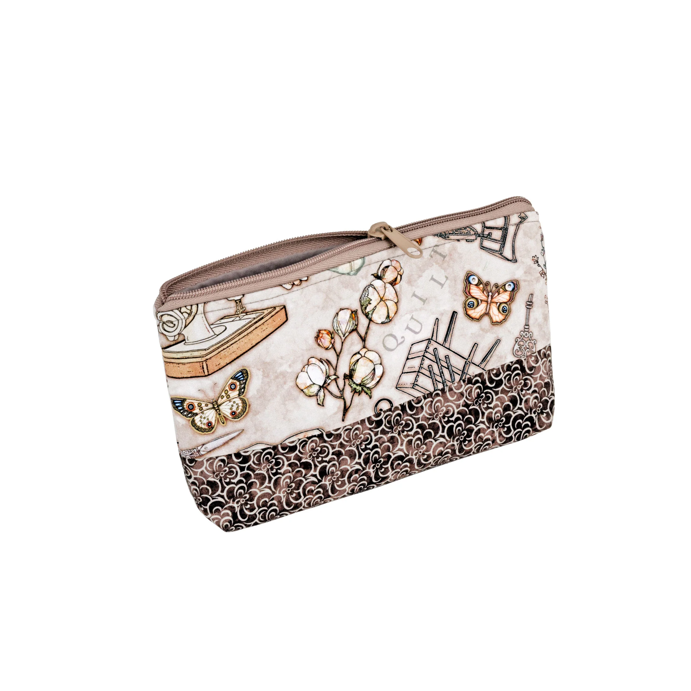 Rectangular Sewing Basket with Zippered Case, Large - Image 3